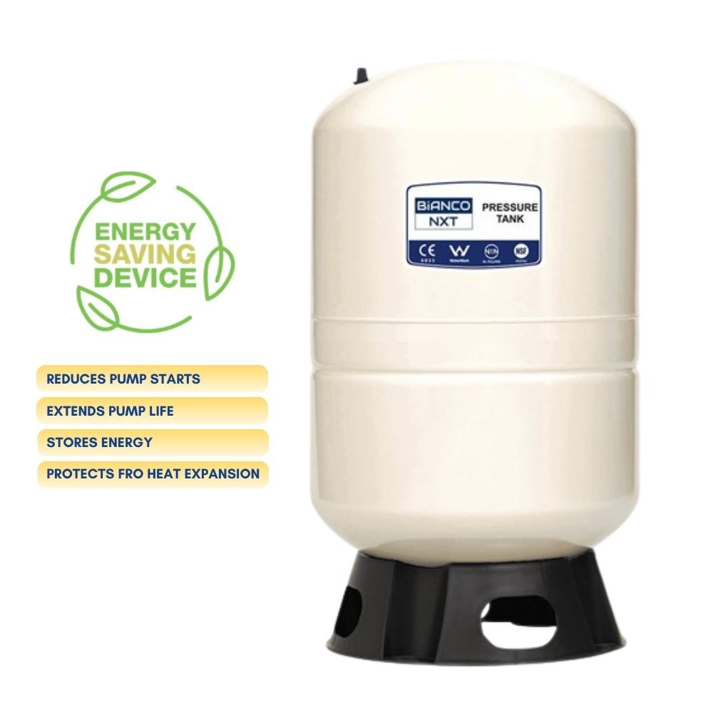 BIABPT100  Bianco Pressure Tank 100 Litre Vertical Almond 4 Bar PreCharge