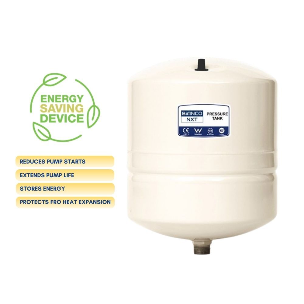 BIABPT18  Bianco Pressure Tank 18 Litre Vertical Almond 4 Bar PreCharge