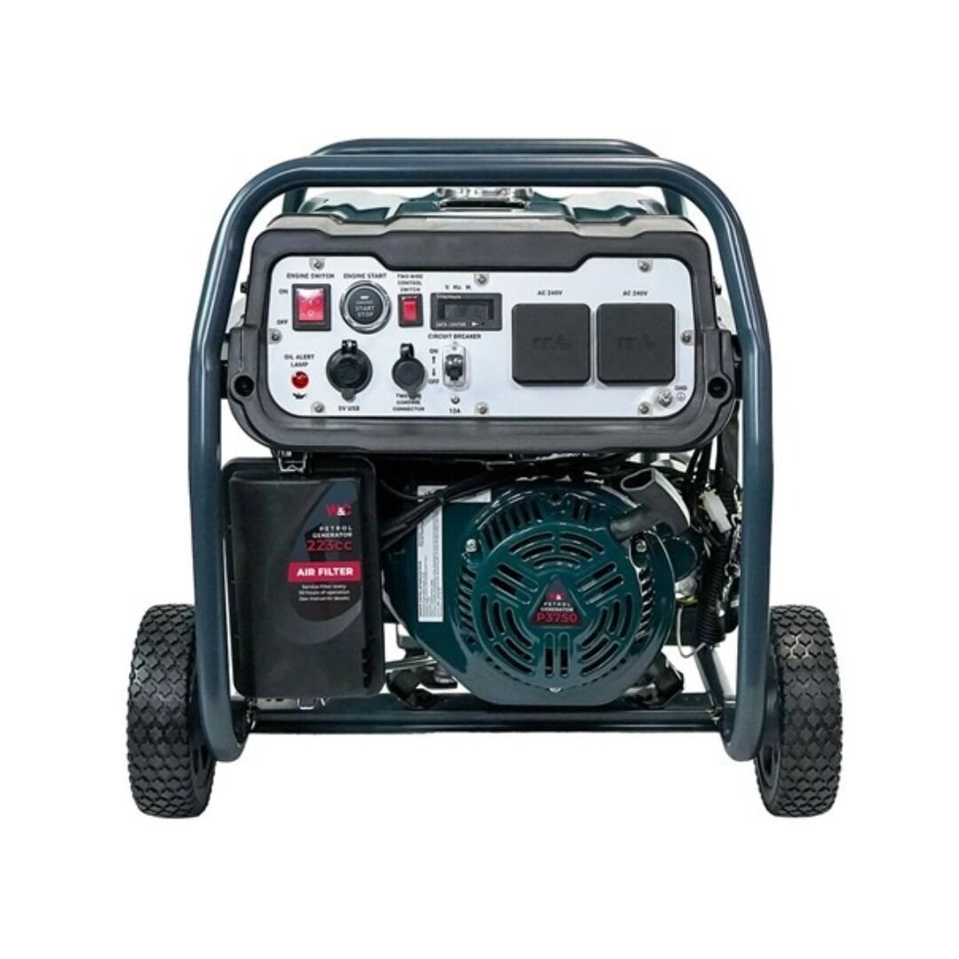 WCP3750 Welling andamp Crossley 375 kVA 3200W Open Frame AVR Petrol Generator